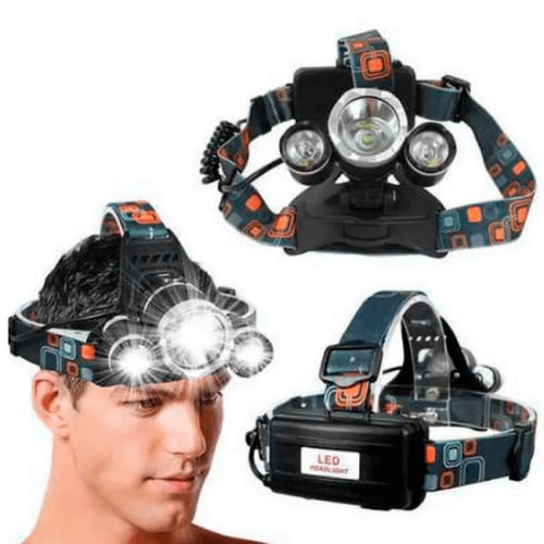 Налобний акумуляторний ліхтар із 3 світлодіодами
